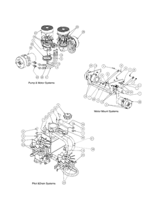 Hydro Hose And Pump Assembly Diagram and Parts List for M48-KH 53AH8CT2050-25HP Cub Cadet Lawn Tractor